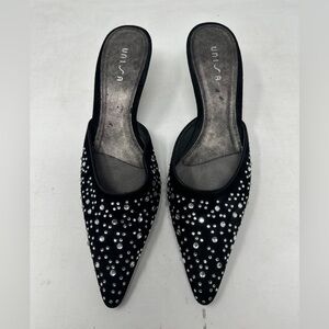 Unisa Sabine crystal rhinestone mules. size 9